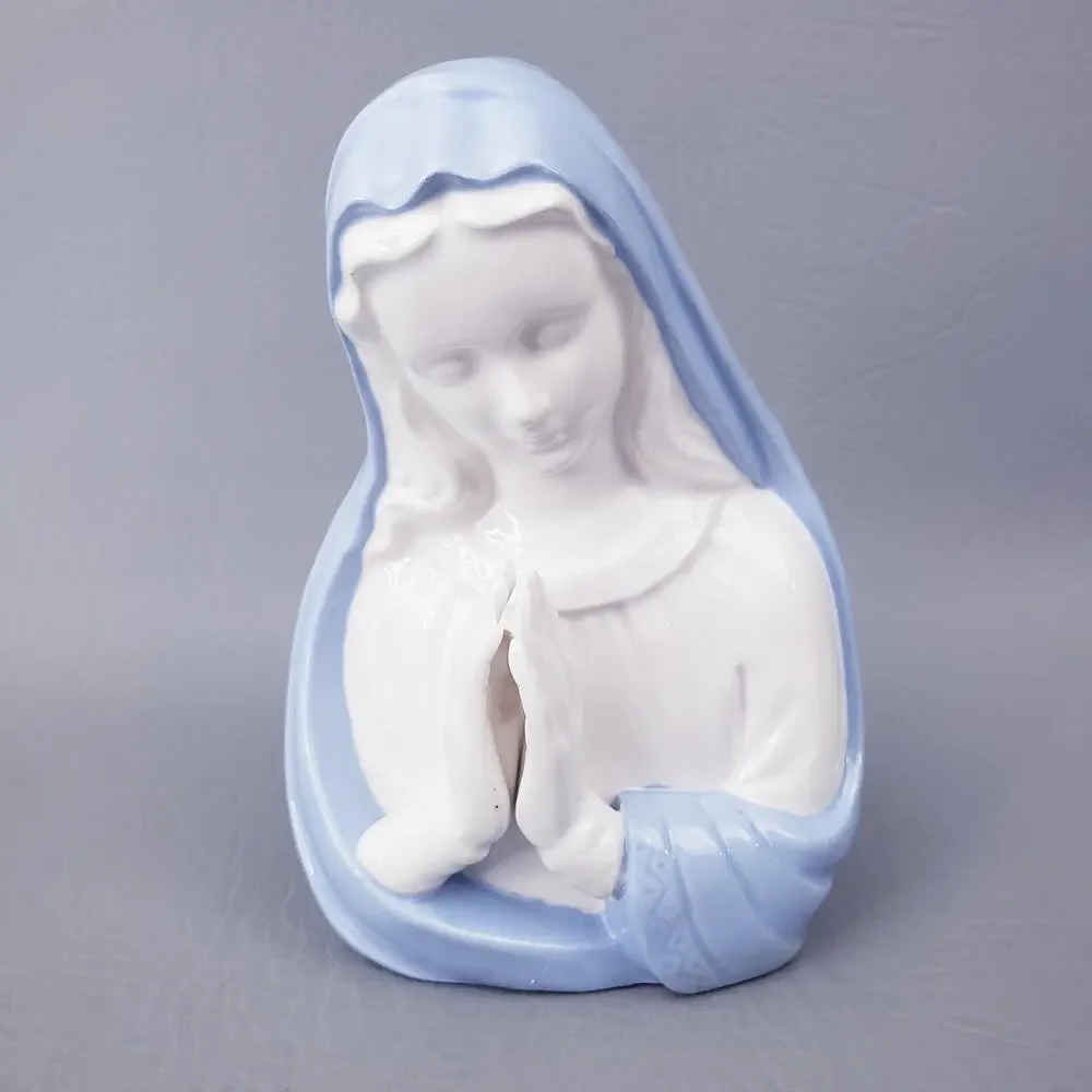 Vintage Reubens Ceramic Blessed Mother Virgin Mary Praying Head Vase Planter